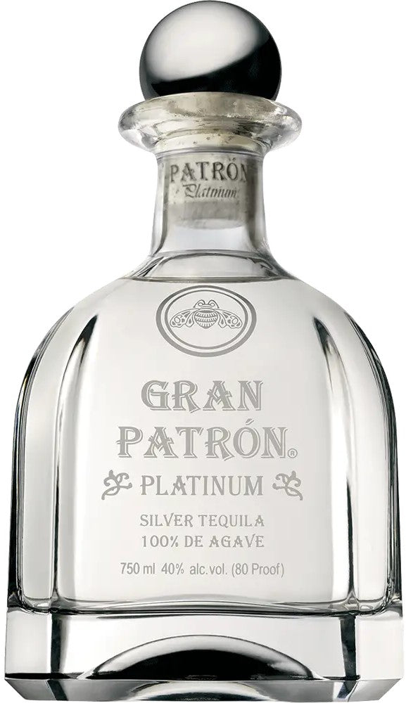 Patron Tequila Gran Platinum Tequila With Wood Box