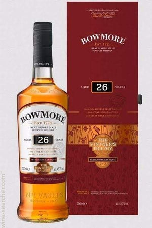 Bowmore Scotch Single Malt 26 Year French Oak Barrique The Vintner's Trilogy 1926