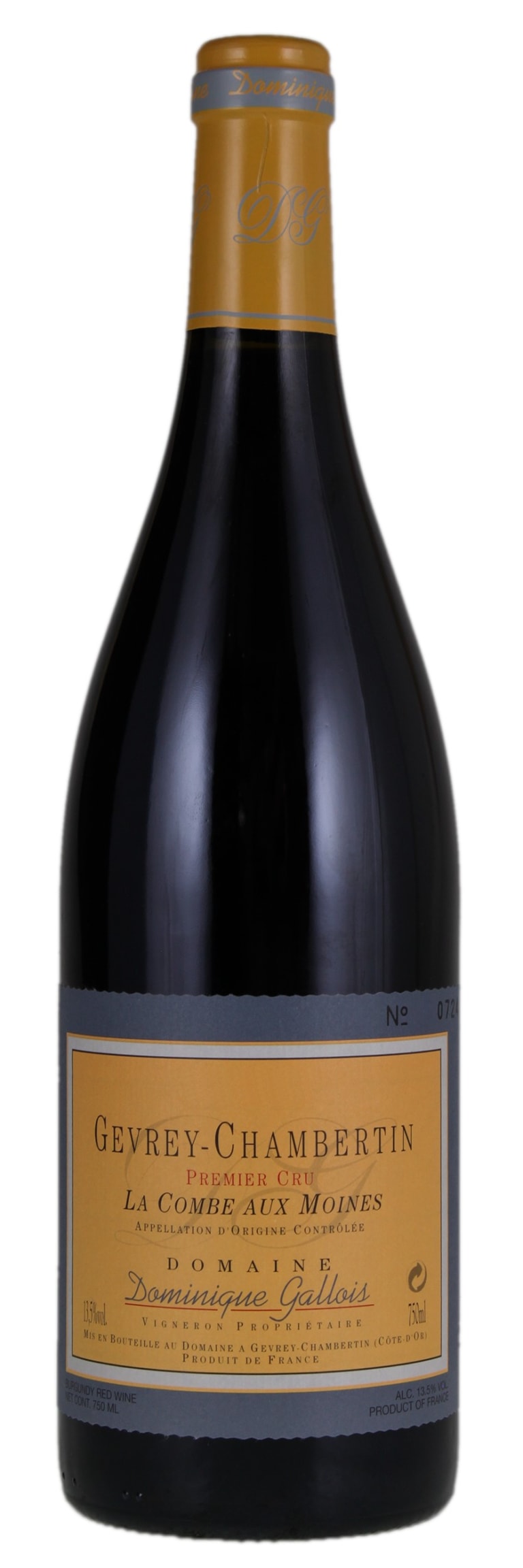 Dominique Gallois Gevrey-Chambertin La Combe Aux Moines 2018