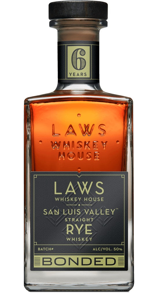 San Luis Valley Straight Rye, 6 Year Bottled in Bond, Laws Whiskey House