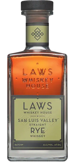San Luis Valley Straight Rye, 95 Proof Barrel Select, Laws Whiskey House