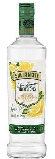 Smirnoff Zero Sugar Vodka Infusions Lemon & Elderflower