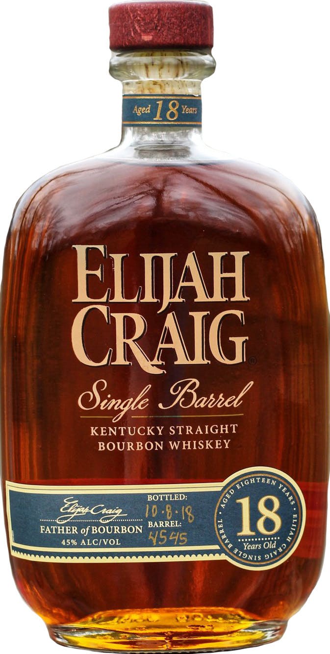 Elijah Craig Bourbon 18 Year Single Barrel