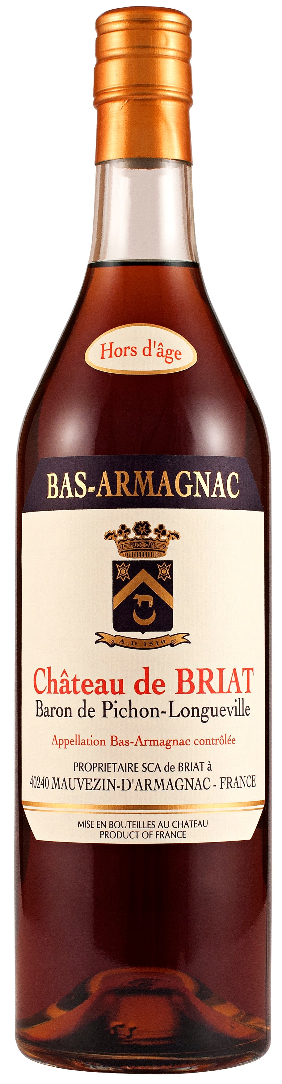 Armagnac, 'Hors d'Age', Chateau de Briat