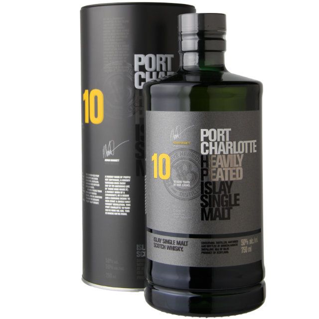 Bruichladdich Port Charlotte 10 Year Single Malt Scotch - Bottles and Cases