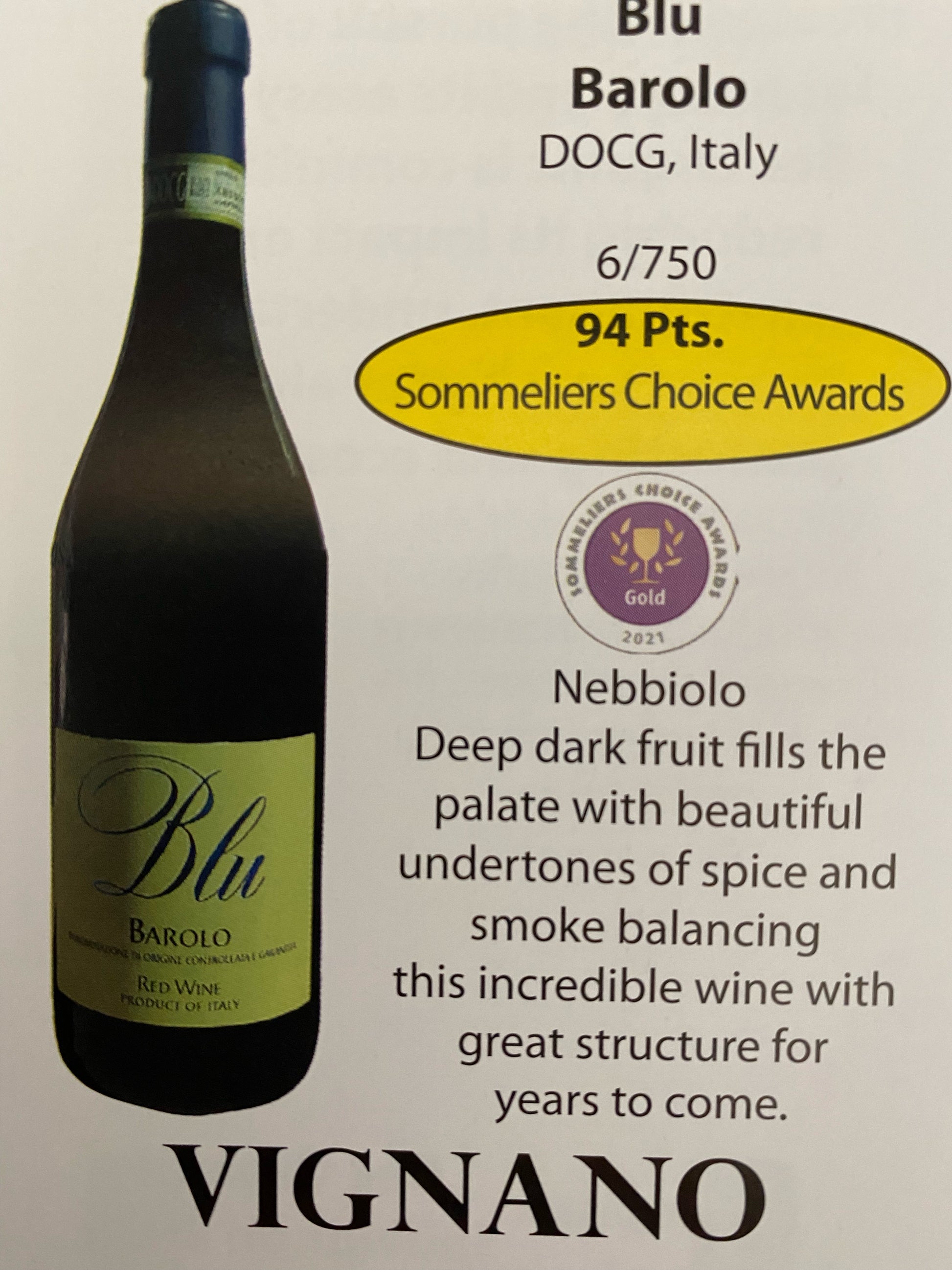 Blu Barolo DOCG 2016