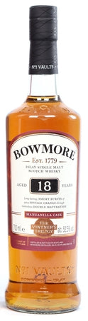 Bowmore Scotch Single Malt 18 Year Manzanilla Cask The Vintner's Trilogy 2018