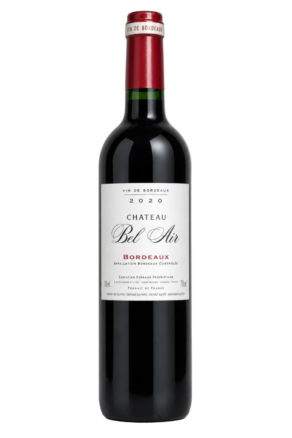 Chateau Bel Air Bordeaux Rouge 2020