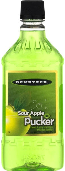 DEKUYPER SCHNAPPS SOUR APPLE PUCKER PLASTIC