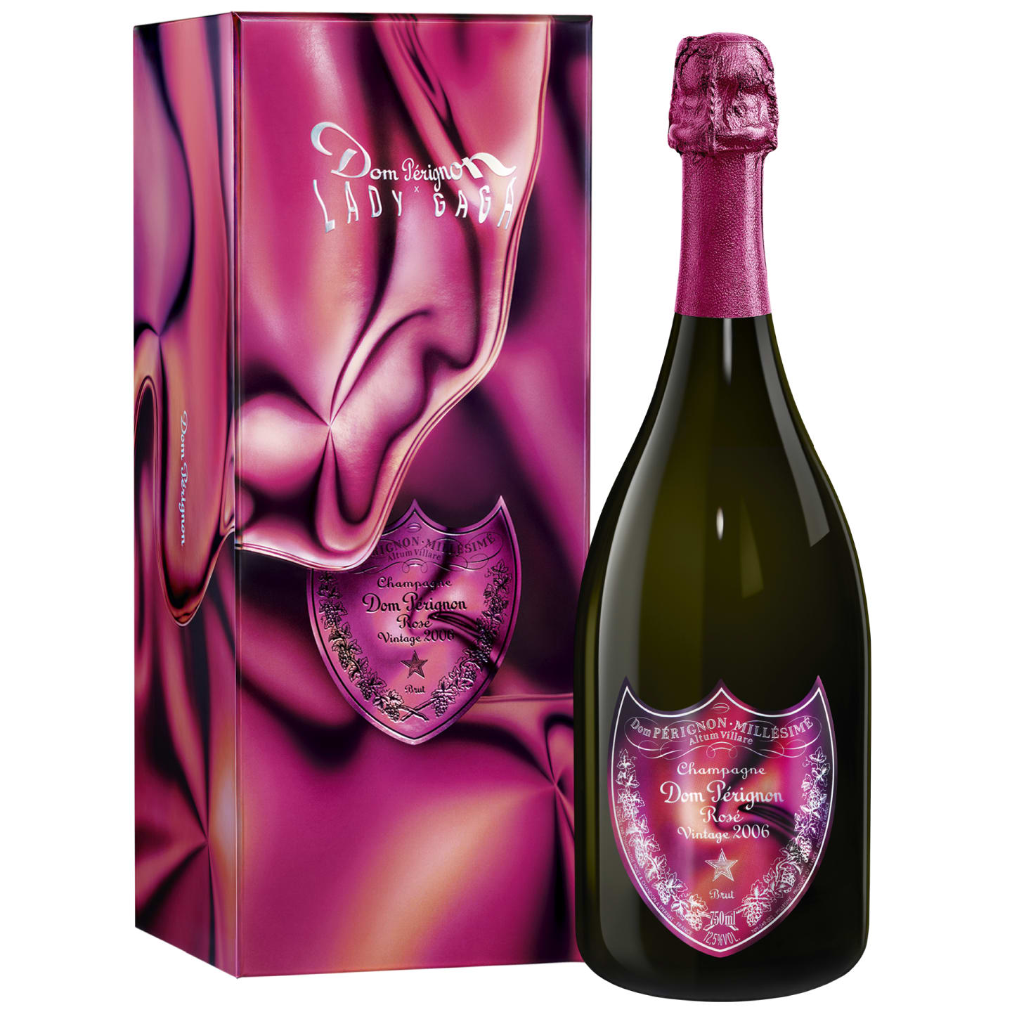 DOM PERIGNON ROSE LADY GAGA GIFT BOX 2006 3PK VAP