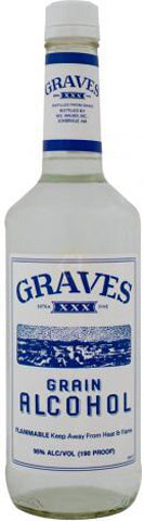 Graves Grain Alcohol 190 Proof