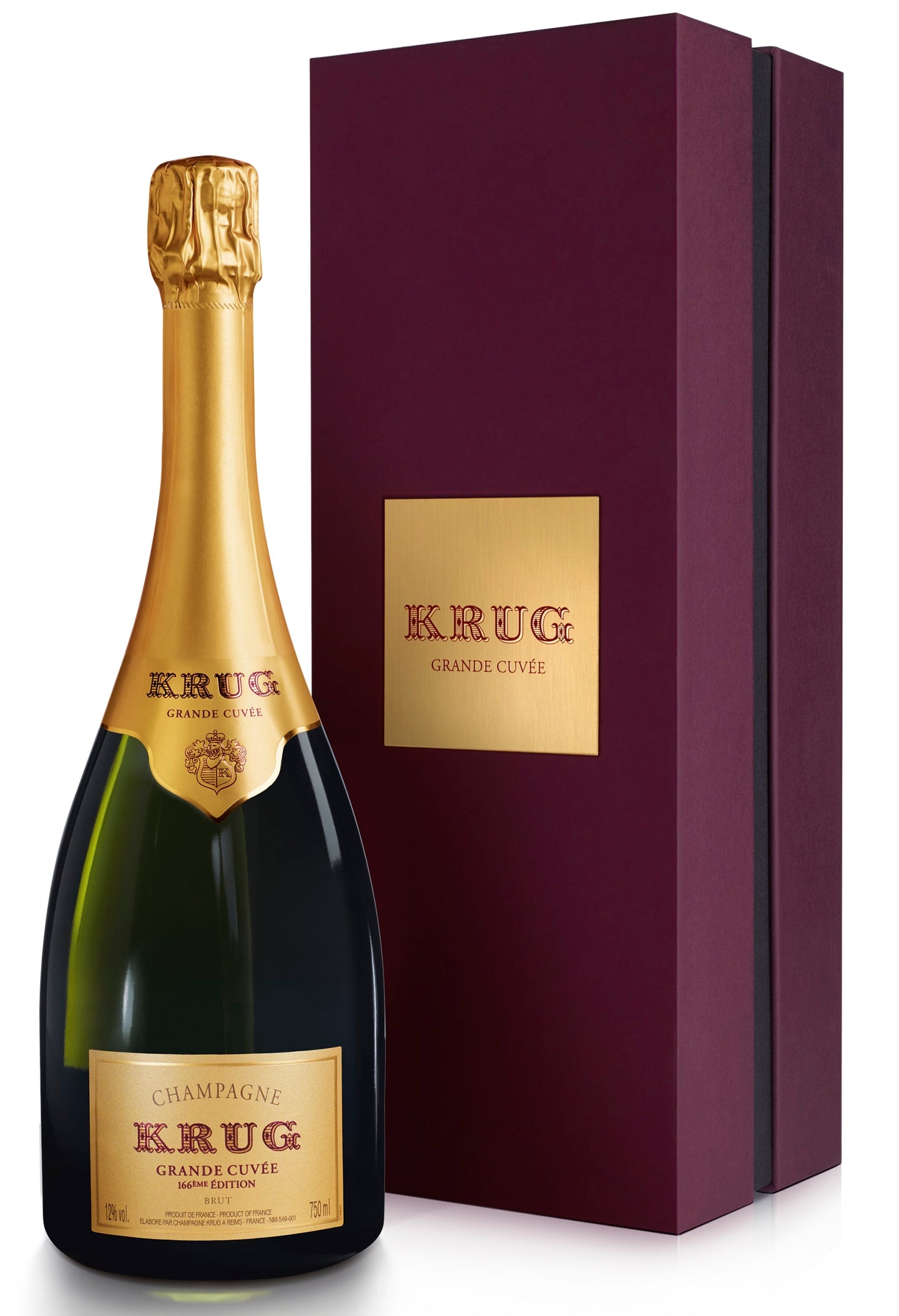 KRUG CHAMPAGNE GRANDE CUVEE BRUT VAP EDITION 166 GIFT BOX VAP