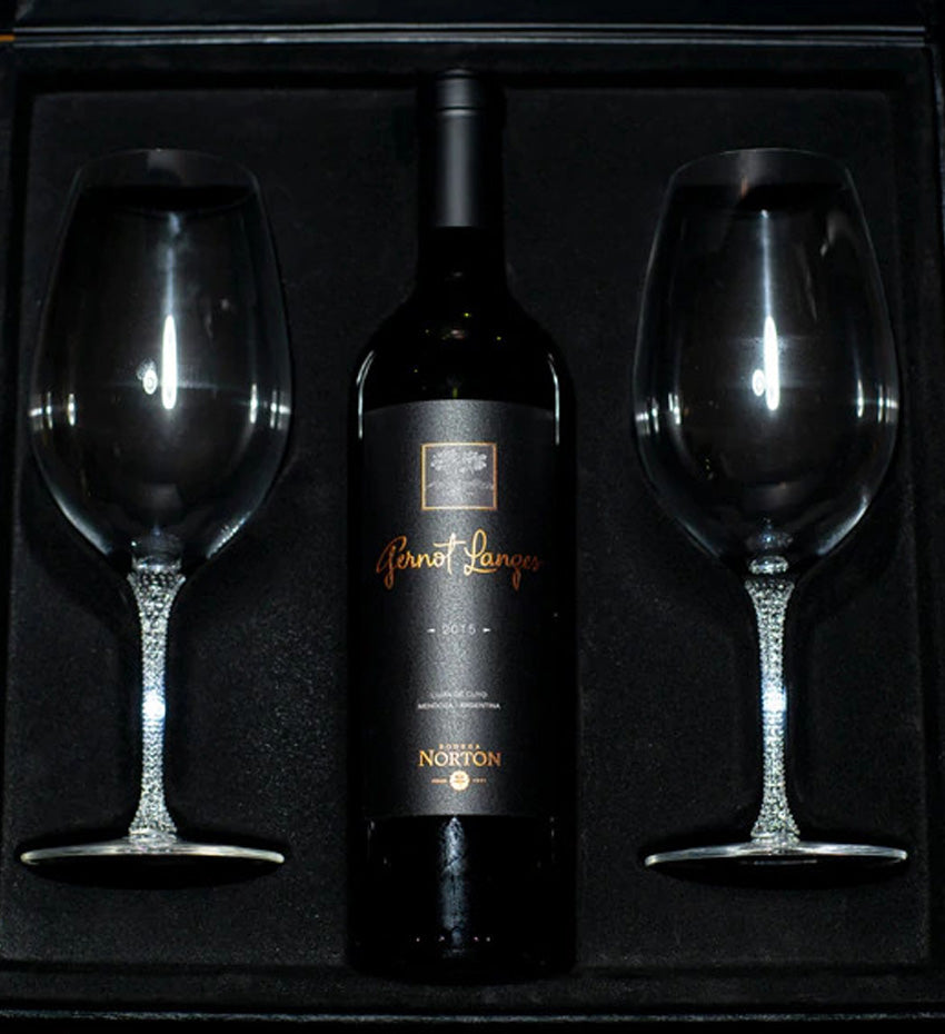 BODEGA NORTON GERNOT LANGES GIFT PACK W/ 2 SWAROVSKI GLASSES 2017 VAP
