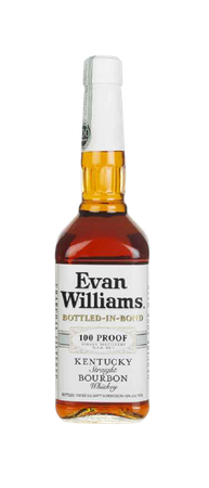 Evan Williams Bourbon Bottled in Bond White Label 100 Proof