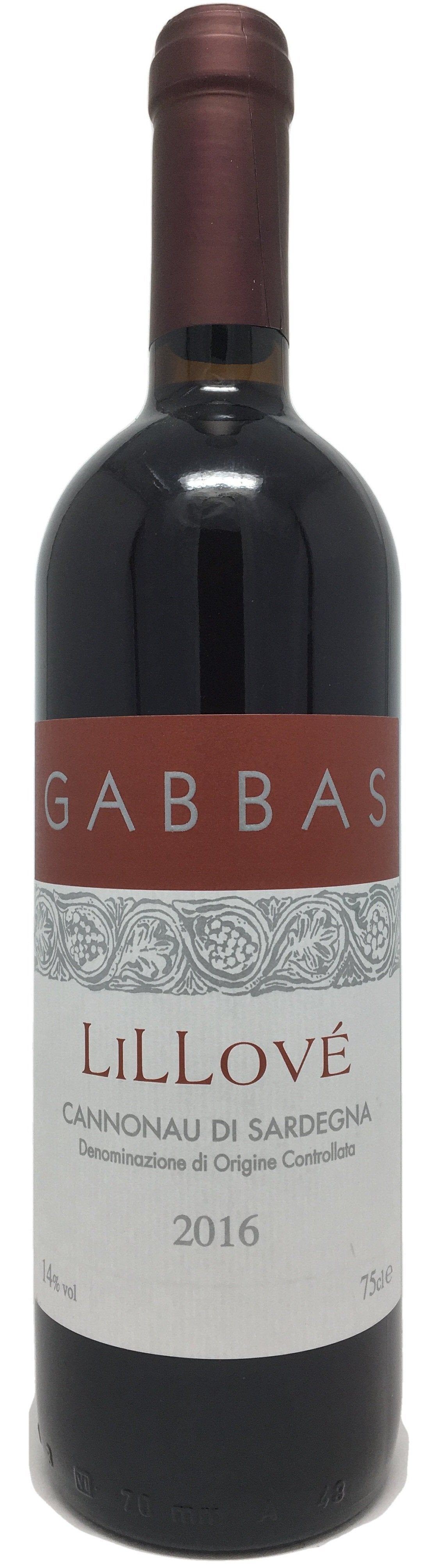 Gabbas Cannonau di Sardegna Lillove 2016