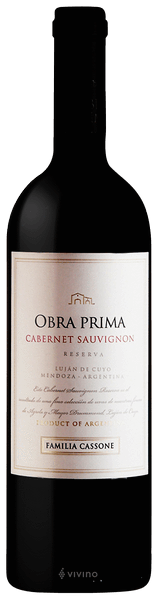 Obra Prima Cabernet Sauvignon Reserva 2015