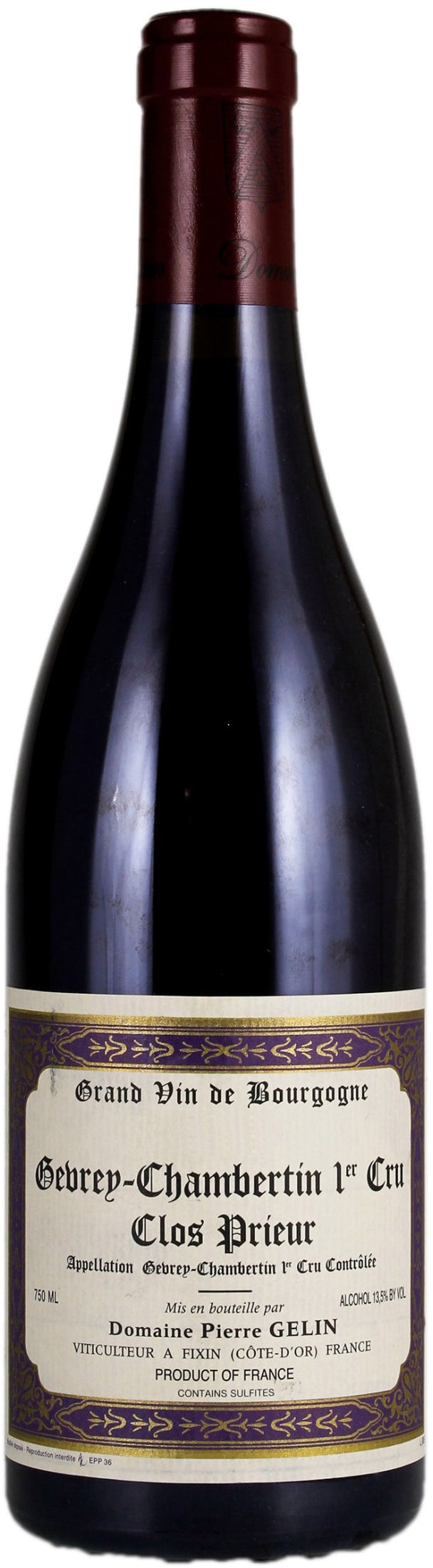 Domaine Pierre Gelin Gevrey-Chambertin Clos Prieur 2017