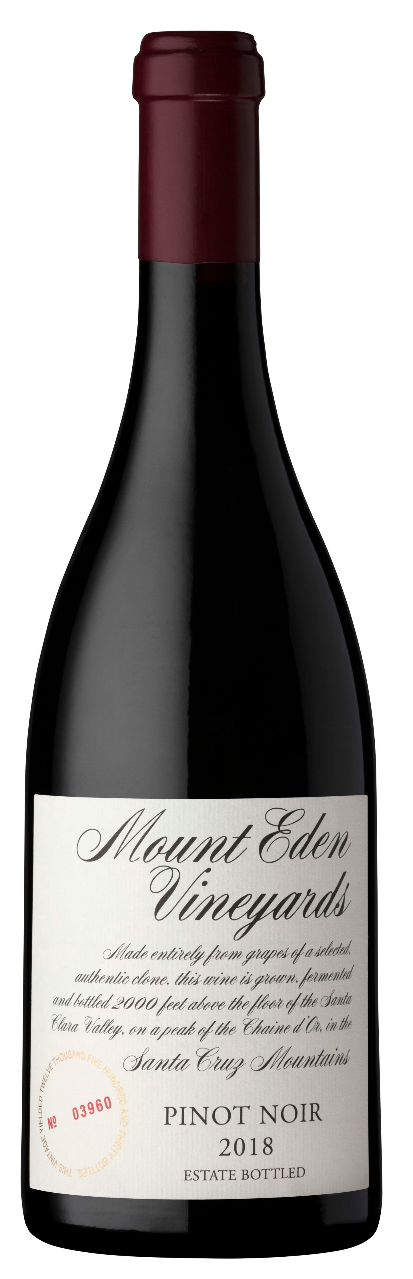 Mount Eden Vineyards Pinot Noir Estate Santa Cruz Mountains 2018