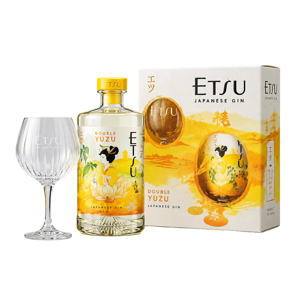 Etsu Double Yuzu Gin w/Glass (Case of 6 Bottles)