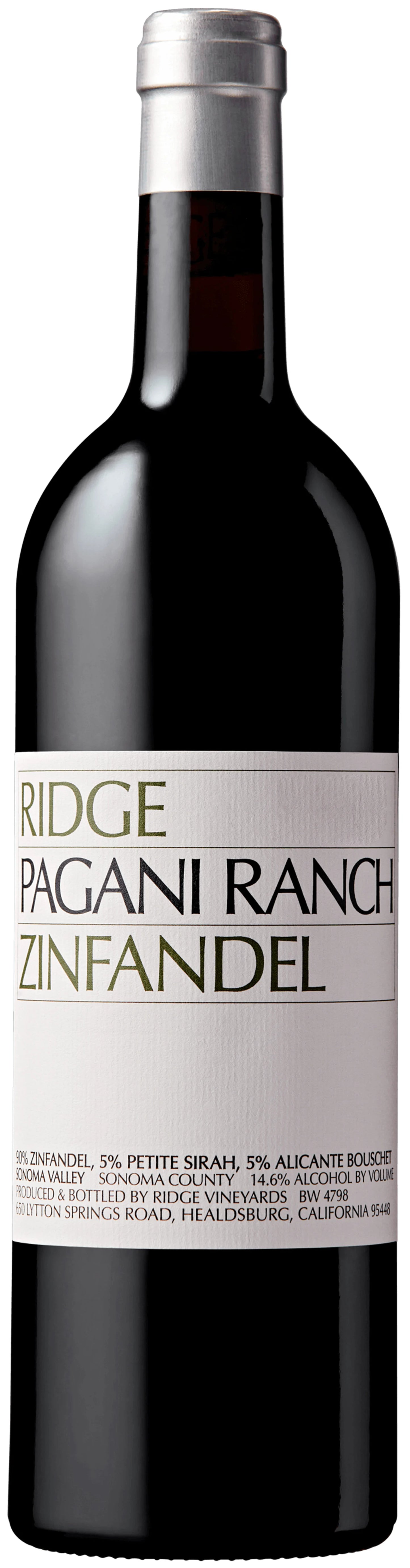 Ridge Vineyards Zinfandel Pagani Ranch 2021