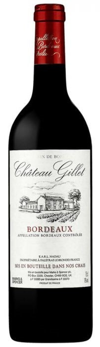 Chateau Gillet Bordeaux Rouge 2019 750-12 2019