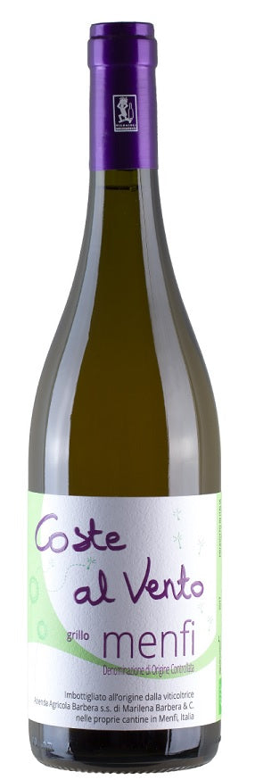 Cantine Barbera "Coste al Vento"Grillo DOC Sicilia 2019 12x7 2019