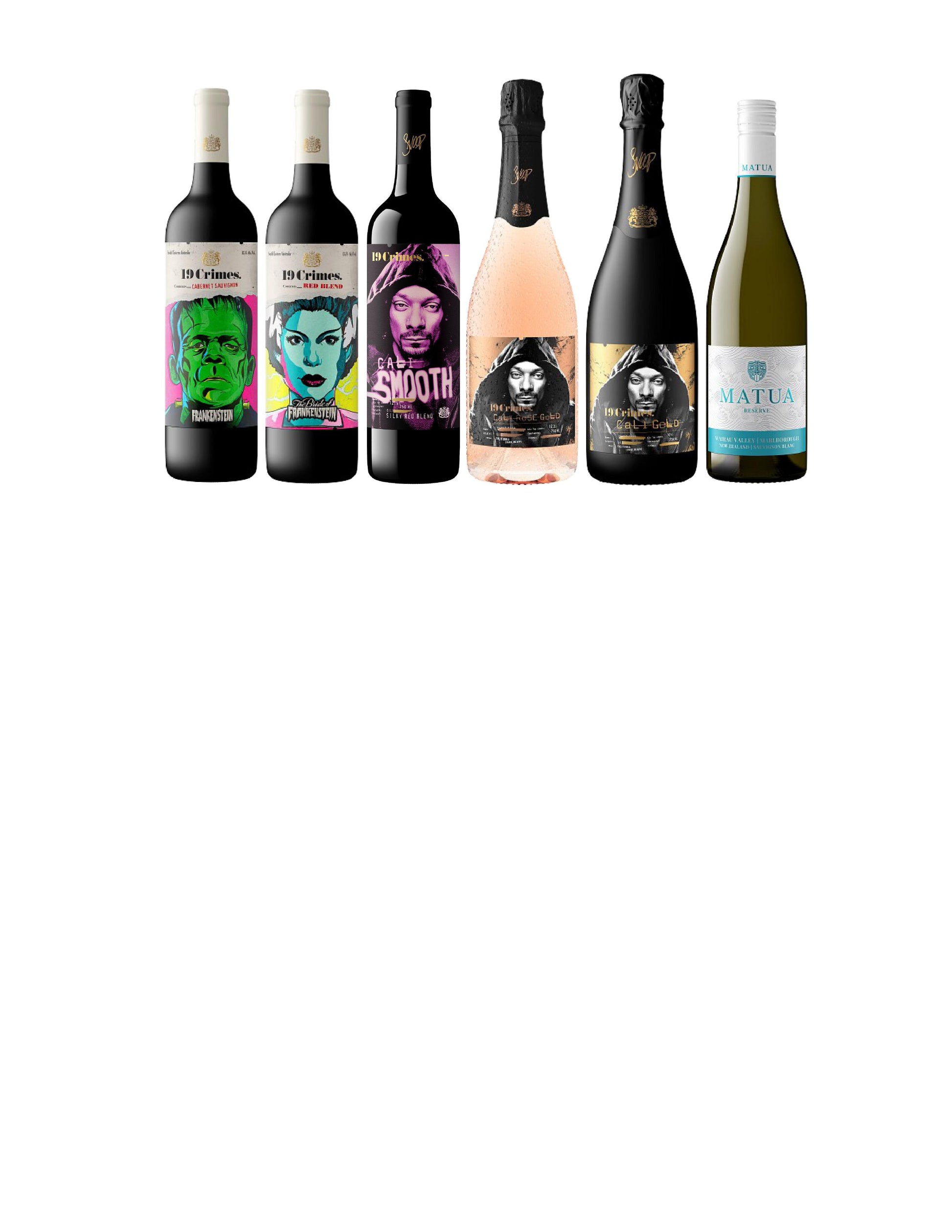 19 Crimes Cali Collection Limited Edition+Matua 50th Anniversary - Wine Set 6 Pack