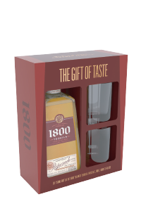 1800 Reposado Tequila w/2 Rocks Glasses (Case of 6 Bottles)