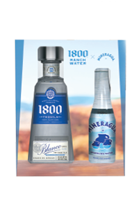 1800 Silver Tequila w/2x Mineragua Waters