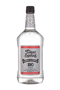 Clear Spring Grain Alcohol 190pf (Case of 6 Bottles)