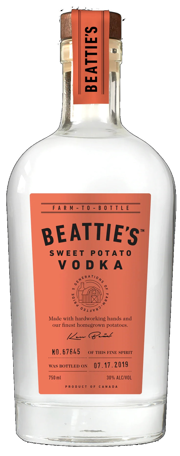 Beattie's Distillery Sweet Potato Vodka