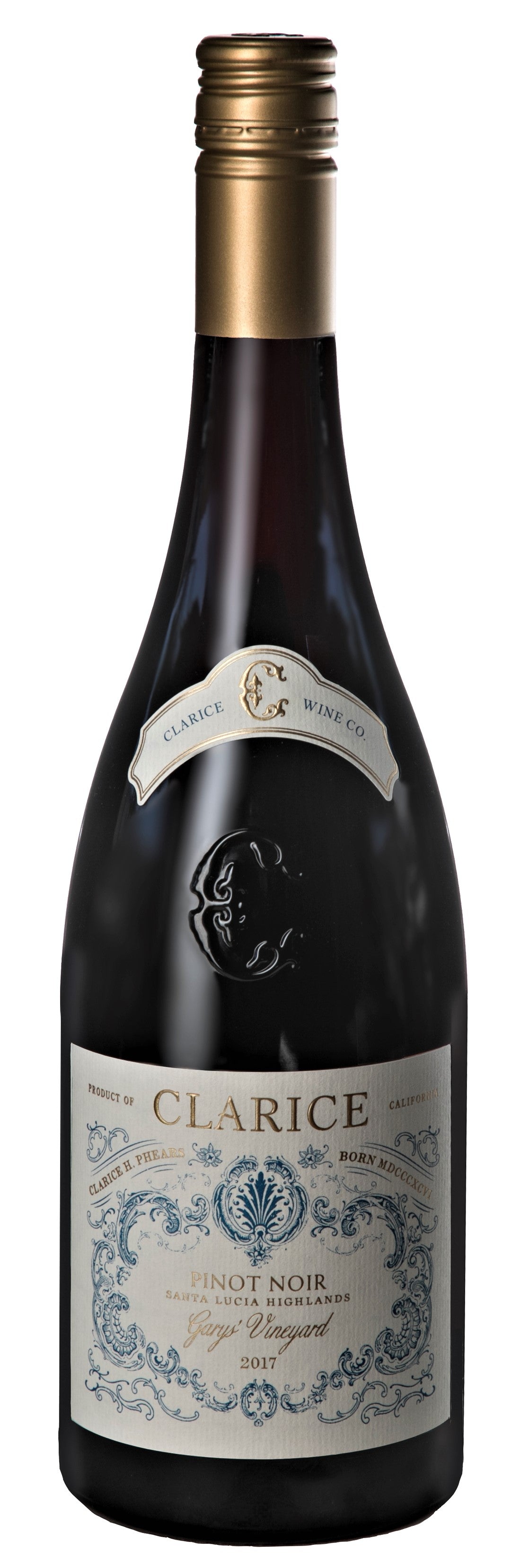 Clarice Wine Company Pinot Noir Gary's Vineyard Santa Lucia Highlands 2018