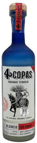 4 Copas Organic Tequila Blanco 110 Overproof