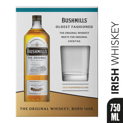 Bushmills Irish Whiskey with Rock Glasses