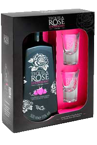 Tequila Rose Strawberry Cream Holiday Gift Set w/2 Glass (Case of 6 Bottles)
