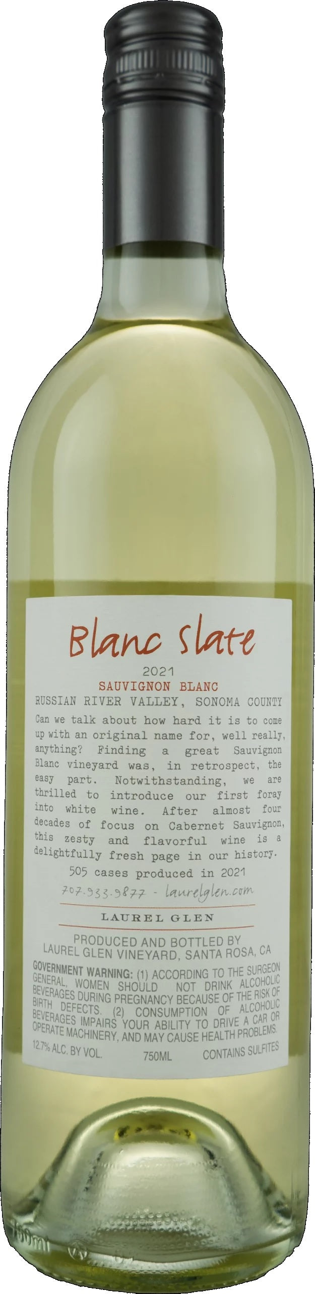 Laurel Glen Vineyard Blanc Slate Russian River Valley Sauvignon Blanc 2021