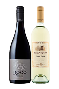 Roco Pinot Noir Gravel Road/Santa Margherita Pinot Grigio Combo (12+2)