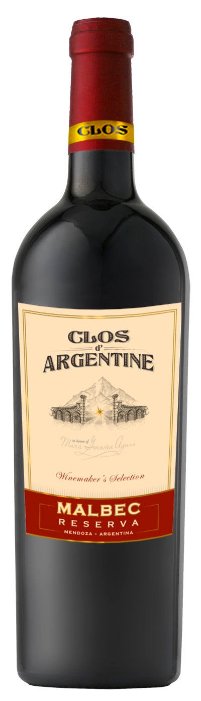 ALMA DE LOS ANDES CLOS D'ARGENTINE MALBEC RESERVA 2014 (Case only)