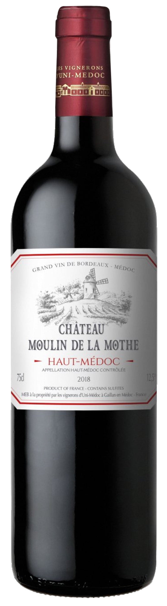 CHATEAU MOULIN DE LA MOTHE HAUT MEDOC 2018 (Case only)