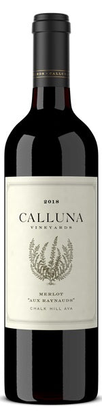 Calluna Merlot "Aux Raynauds" Chalk Hill 2018 12x750ml 2018 (Case only)