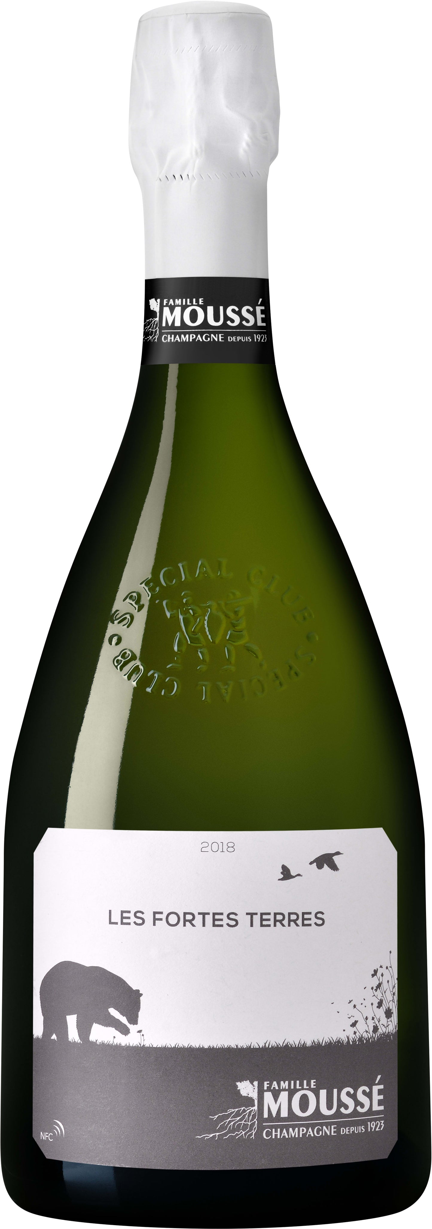 Champagne 'Les Fortes Terres' Extra Brut, Famille Mousse [Club Bottle] 2018