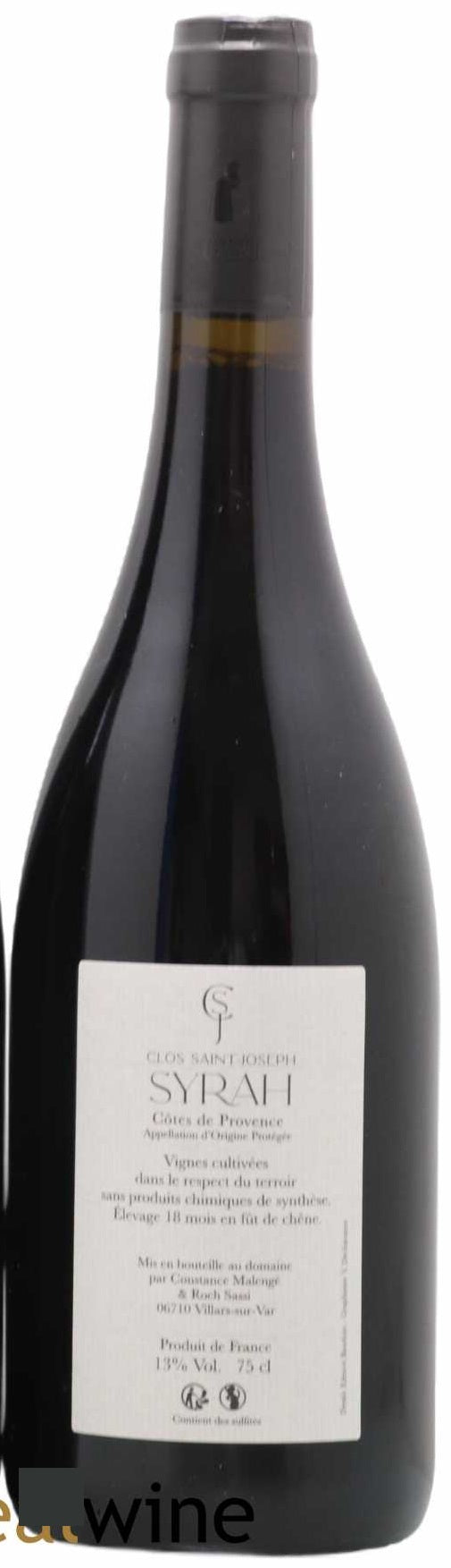 Clos Saint Joseph CÃ´tes De Provence Syrah Les Planches De La Gardivole 2019 (Case only)