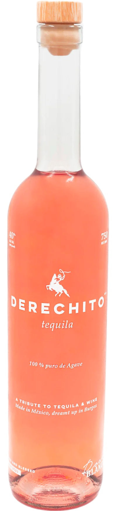 Derechito Tequila Callejo Wine Barrel Aged Blanco Rose Tequila