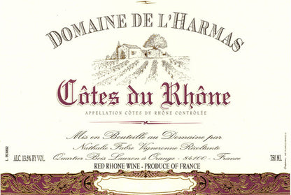 Domaine de L'Harmas Cotes du Rhone 2019 12x750ml 2019