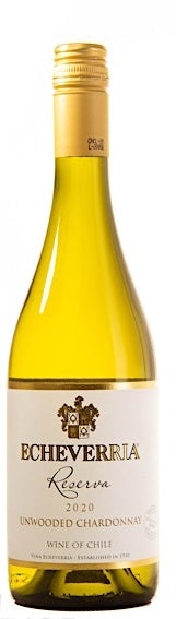 Echeverria Chardonnay Reserva 2020  12x750ml 2020