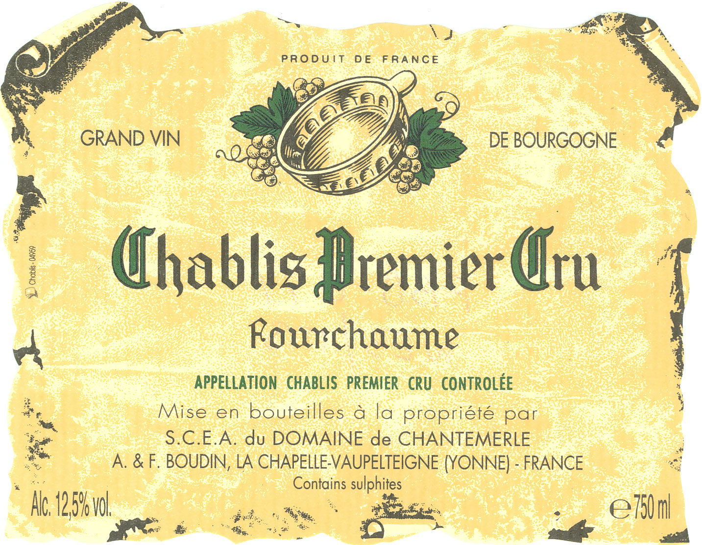 Chablis 1er "Fourchaume", Domaine Boudin 2023
