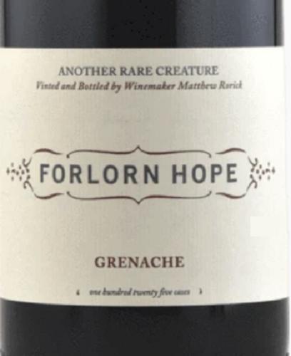 Forlorn Hope Grenache Rorick Family Vineyard 2018 12x750ml 2018 (Case only)