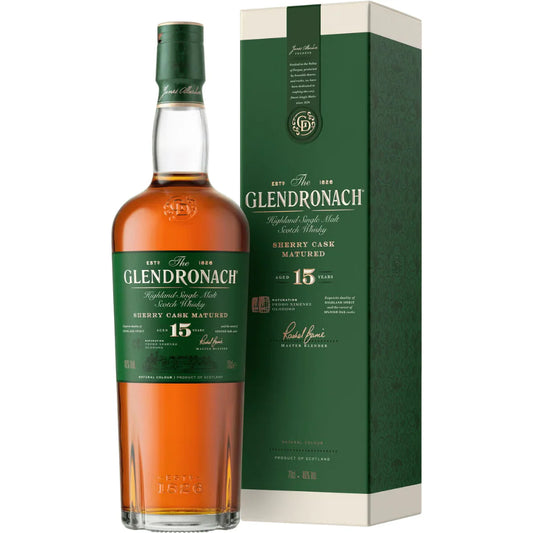 Glendronach 15 Year Sherry Cask Highland Single Malt Scotch