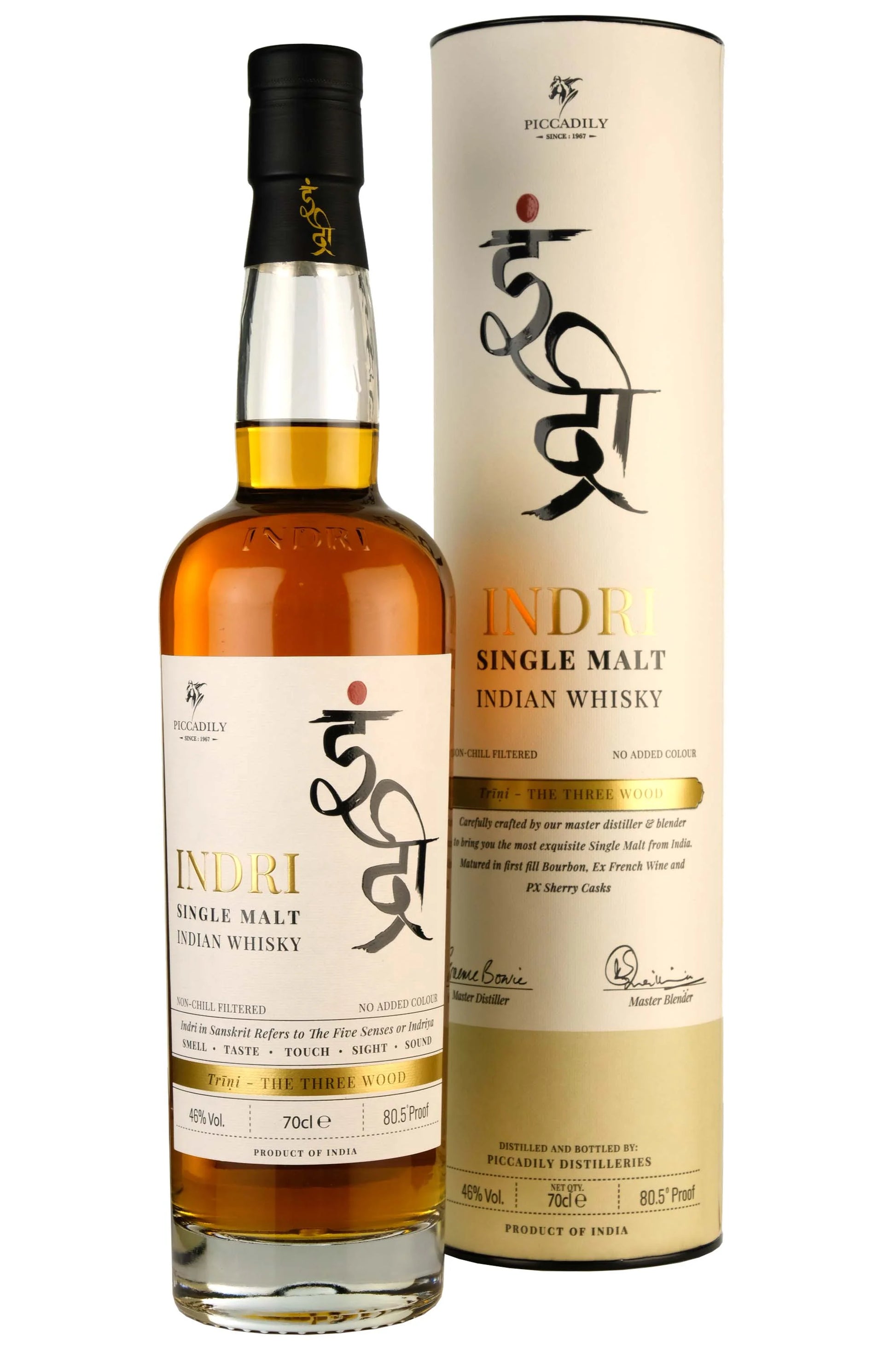 Indri Trini Indian Single Malt Whisky The Three Wood