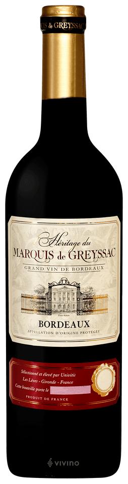 L'Heritage du Marquis de Greyssac Bordeaux 2018